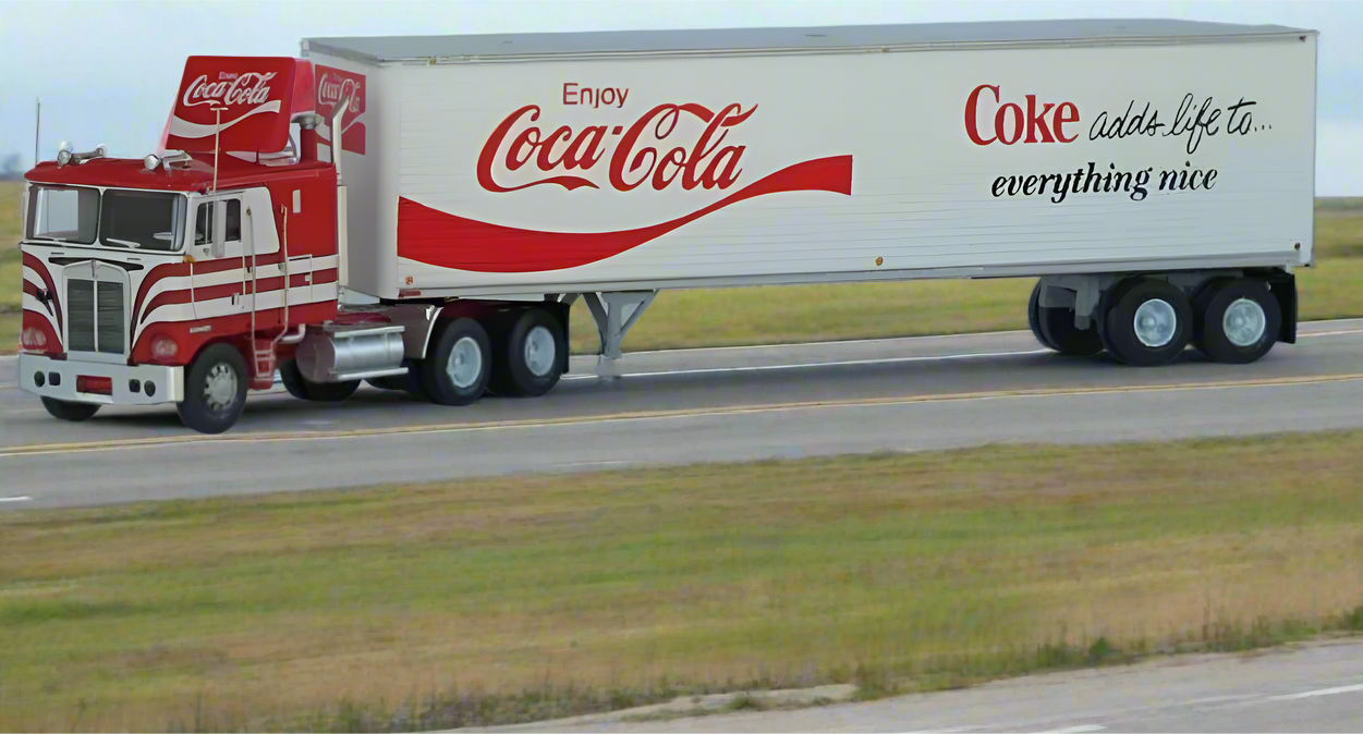 Trainworx N Scale Kenworth K100 & 40’ Trailer Coca-Cola