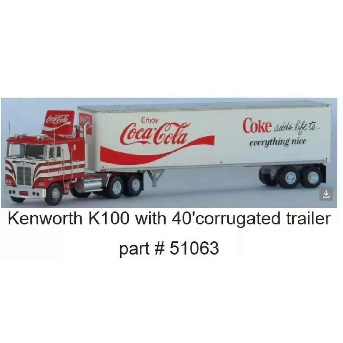 Trainworx N Scale Kenworth K100 & 40’ Trailer Coca-Cola
