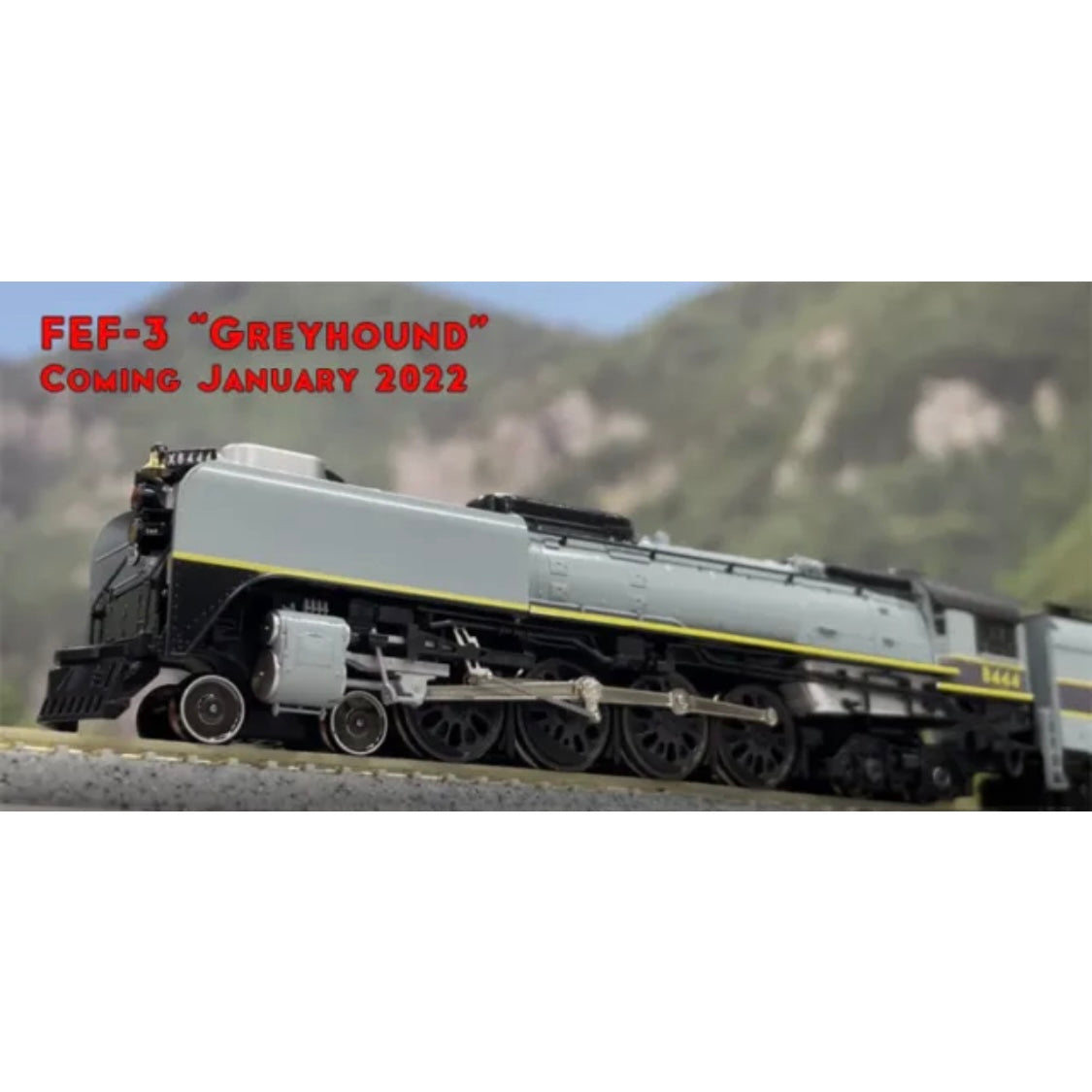 N Scale U.P. FEF Greyhound Steam Locomotive